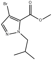 methyl 4-bromo-1-isobutyl-1H-pyrazole-5-carboxylate Structure