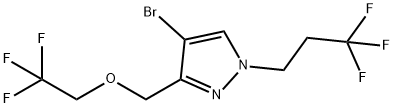 4-bromo-3-[(2,2,2-trifluoroethoxy)methyl]-1-(3,3,3-trifluoropropyl)-1H-pyrazole Structure