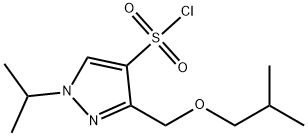 3-(isobutoxymethyl)-1-isopropyl-1H-pyrazole-4-sulfonyl chloride Structure