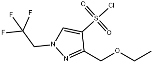 3-(ethoxymethyl)-1-(2,2,2-trifluoroethyl)-1H-pyrazole-4-sulfonyl chloride Structure