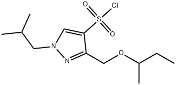 3-(sec-butoxymethyl)-1-isobutyl-1H-pyrazole-4-sulfonyl chloride Structure