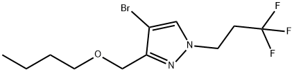 4-bromo-3-(butoxymethyl)-1-(3,3,3-trifluoropropyl)-1H-pyrazole Structure