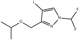 1-(difluoromethyl)-4-iodo-3-(isopropoxymethyl)-1H-pyrazole Structure