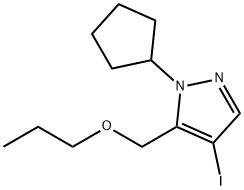 1-cyclopentyl-4-iodo-5-(propoxymethyl)-1H-pyrazole Structure