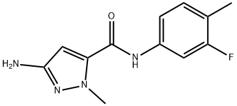 3-amino-N-(3-fluoro-4-methylphenyl)-1-methyl-1H-pyrazole-5-carboxamide Structure