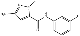 3-amino-N-(3-fluorophenyl)-1-methyl-1H-pyrazole-5-carboxamide Structure