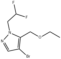 4-bromo-1-(2,2-difluoroethyl)-5-(ethoxymethyl)-1H-pyrazole Structure