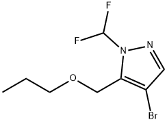 4-bromo-1-(difluoromethyl)-5-(propoxymethyl)-1H-pyrazole Structure