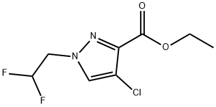 ethyl 4-chloro-1-(2,2-difluoroethyl)-1H-pyrazole-3-carboxylate Structure