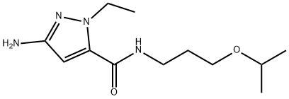 3-amino-1-ethyl-N-(3-isopropoxypropyl)-1H-pyrazole-5-carboxamide Structure