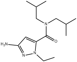 3-amino-1-ethyl-N,N-diisobutyl-1H-pyrazole-5-carboxamide Structure