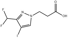 3-[3-(difluoromethyl)-4-iodo-1H-pyrazol-1-yl]propanoic acid Structure