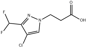 3-[4-chloro-3-(difluoromethyl)-1H-pyrazol-1-yl]propanoic acid Structure