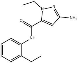 3-amino-1-ethyl-N-(2-ethylphenyl)-1H-pyrazole-5-carboxamide Structure