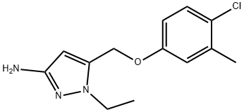 5-[(4-chloro-3-methylphenoxy)methyl]-1-ethyl-1H-pyrazol-3-amine Structure