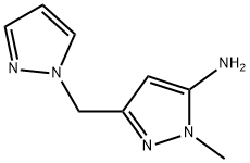 1-methyl-3-(1H-pyrazol-1-ylmethyl)-1H-pyrazol-5-amine Structure