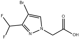 4-bromo-3-(difluoromethyl)-1H-pyrazol-1-yl]acetic acid Structure