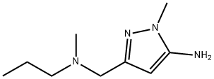 1-methyl-3-{[methyl(propyl)amino]methyl}-1H-pyrazol-5-amine Structure