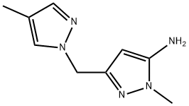 1-methyl-3-[(4-methyl-1H-pyrazol-1-yl)methyl]-1H-pyrazol-5-amine Structure