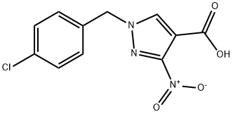 1-(4-chlorobenzyl)-3-nitro-1H-pyrazole-4-carboxylic acid Structure