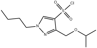 1-butyl-3-(isopropoxymethyl)-1H-pyrazole-4-sulfonyl chloride Structure