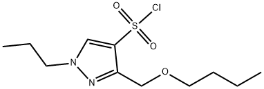 3-(butoxymethyl)-1-propyl-1H-pyrazole-4-sulfonyl chloride Structure