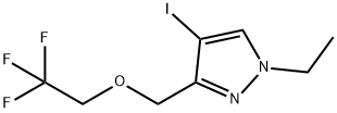 1-ethyl-4-iodo-3-[(2,2,2-trifluoroethoxy)methyl]-1H-pyrazole 구조식 이미지