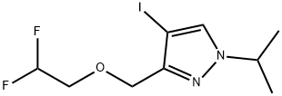 3-[(2,2-difluoroethoxy)methyl]-4-iodo-1-isopropyl-1H-pyrazole 구조식 이미지