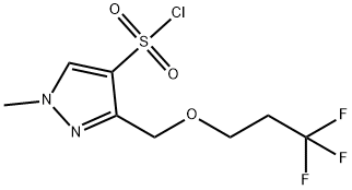 1-methyl-3-[(3,3,3-trifluoropropoxy)methyl]-1H-pyrazole-4-sulfonyl chloride Structure