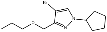 4-bromo-1-cyclopentyl-3-(propoxymethyl)-1H-pyrazole Structure