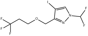 1-(difluoromethyl)-4-iodo-3-[(3,3,3-trifluoropropoxy)methyl]-1H-pyrazole Structure