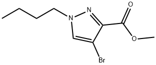 methyl 4-bromo-1-butyl-1H-pyrazole-3-carboxylate Structure