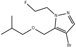 4-bromo-1-(2-fluoroethyl)-5-(isobutoxymethyl)-1H-pyrazole Structure