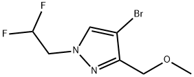 4-bromo-1-(2,2-difluoroethyl)-3-(methoxymethyl)-1H-pyrazole Structure