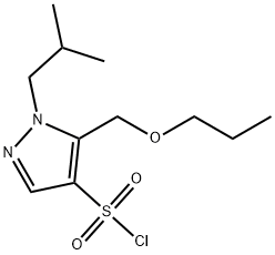 1-isobutyl-5-(propoxymethyl)-1H-pyrazole-4-sulfonyl chloride Structure