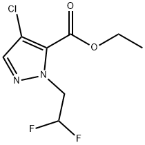 ethyl 4-chloro-1-(2,2-difluoroethyl)-1H-pyrazole-5-carboxylate 구조식 이미지