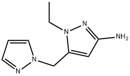 1-ethyl-5-(1H-pyrazol-1-ylmethyl)-1H-pyrazol-3-amine Structure