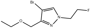 4-bromo-3-(ethoxymethyl)-1-(2-fluoroethyl)-1H-pyrazole Structure