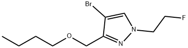 4-bromo-3-(butoxymethyl)-1-(2-fluoroethyl)-1H-pyrazole Structure