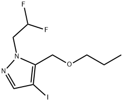 1-(2,2-difluoroethyl)-4-iodo-5-(propoxymethyl)-1H-pyrazole Structure