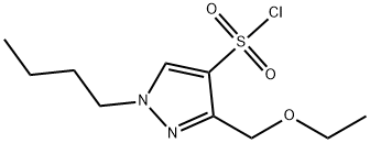 1-butyl-3-(ethoxymethyl)-1H-pyrazole-4-sulfonyl chloride Structure