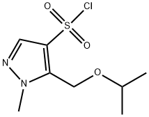 5-(isopropoxymethyl)-1-methyl-1H-pyrazole-4-sulfonyl chloride Structure