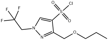 3-(propoxymethyl)-1-(2,2,2-trifluoroethyl)-1H-pyrazole-4-sulfonyl chloride Structure