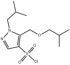 5-(isobutoxymethyl)-1-isobutyl-1H-pyrazole-4-sulfonyl chloride Structure