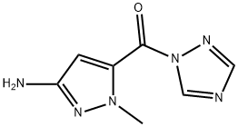 1-methyl-5-(1H-1,2,4-triazol-1-ylcarbonyl)-1H-pyrazol-3-amine Structure