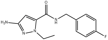 3-amino-1-ethyl-N-(4-fluorobenzyl)-1H-pyrazole-5-carboxamide Structure