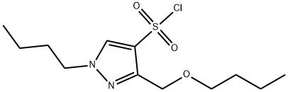 3-(butoxymethyl)-1-butyl-1H-pyrazole-4-sulfonyl chloride Structure