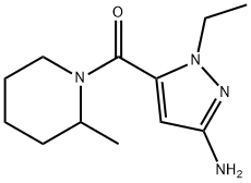 1-ethyl-5-[(2-methylpiperidin-1-yl)carbonyl]-1H-pyrazol-3-amine Structure