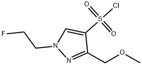 1-(2-fluoroethyl)-3-(methoxymethyl)-1H-pyrazole-4-sulfonyl chloride Structure