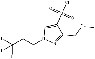 3-(methoxymethyl)-1-(3,3,3-trifluoropropyl)-1H-pyrazole-4-sulfonyl chloride Structure